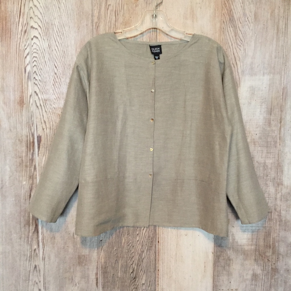 Eileen Fisher Shirt/Jacket with Pockets S NWT